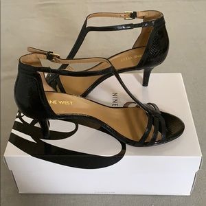 Nine West “Go Home” T Strap Dress Sandals